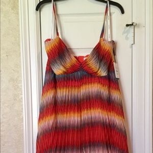 Calvin Klein Rainbow hi/low summer dress